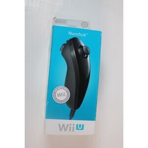 Official Authentic Nintendo Wii Wii U Nunchuk Controller Black Edition BRAND NEW